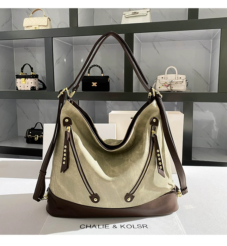 成人式 大容量 パッチワーク ファー ボア 通勤 A4 帆布 ミニトート キャメル プレゼント 母の日・2way・バッグ