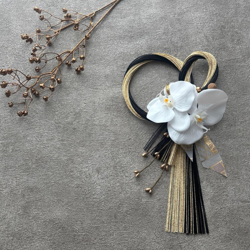 しめ縄リース　胡蝶蘭 しめ縄リース胡蝶蘭