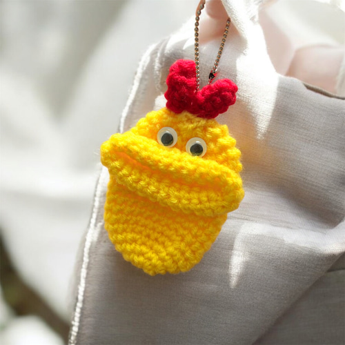 エビフライパクパクケースミニ☆かぎ針編み小物 パクパクモンスター