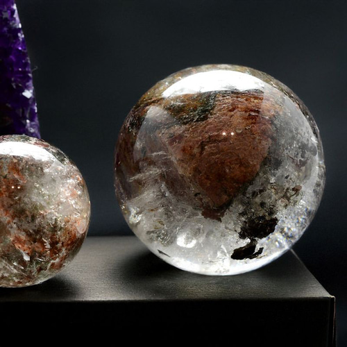 大地を映す神秘的な水晶】ガーデンクォーツ スフィア 約65mm 381g
