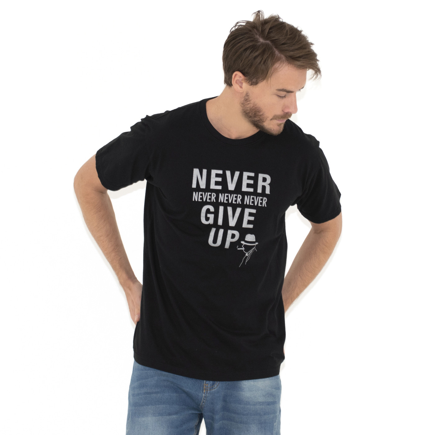 抗ウイルス 抗菌加工 Tシャツ ユニセックス「Never Give Up」 ネバー・ギブ・アップ ティーシャツ 日本製