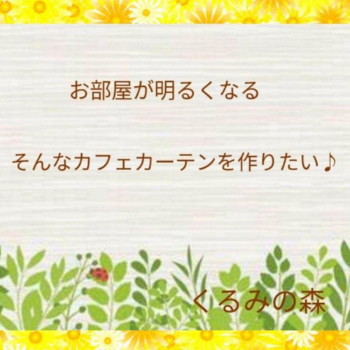 カフェカーテン♡花柄レース♡花柄コットン♡コットンレース♡Aライン