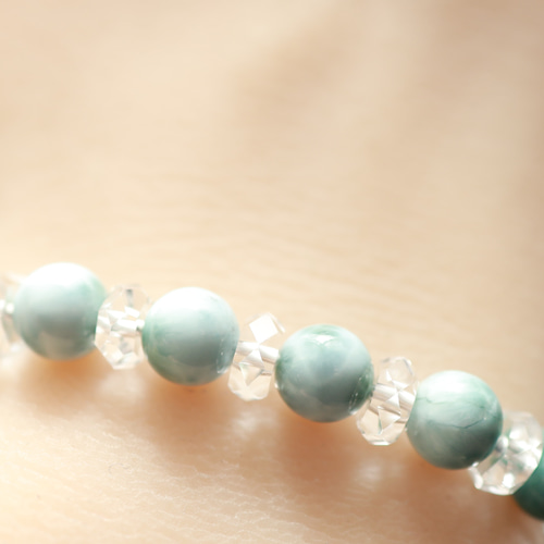 かのこ★高品質★天然石ラリマーブレスレット★8ミ リ 高品質++]ラリマーブレスレット（約13.5mm玉） - 埼玉県吉川市の天然石