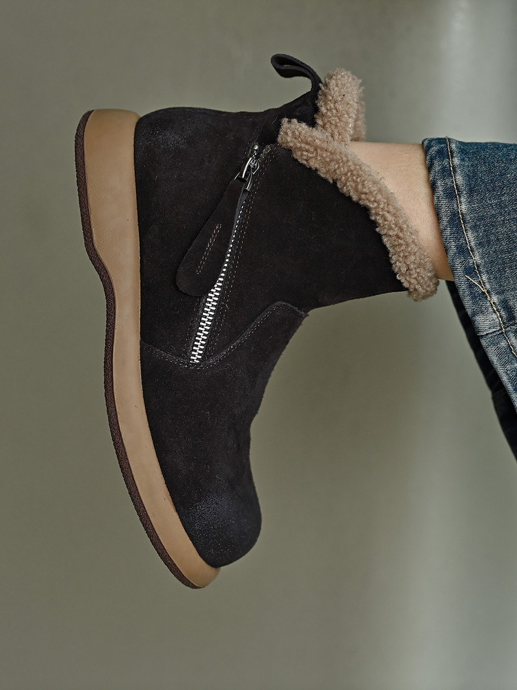 ウインターブーツ レディース 厚底  ムートンブーツ  裏ボア  カジュアル 冬用 704