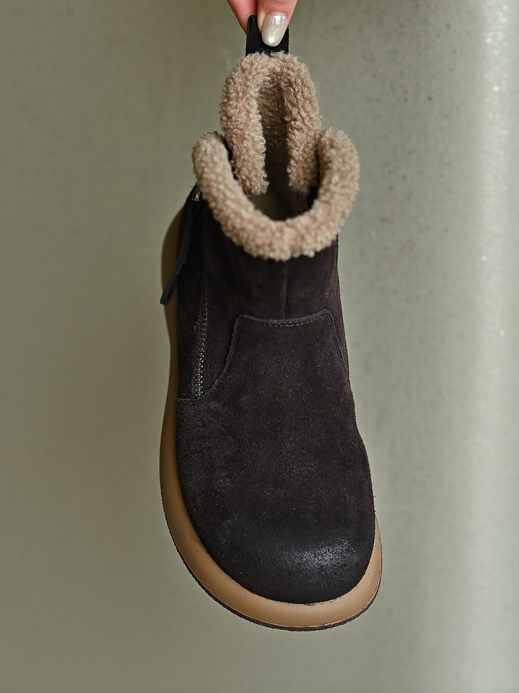 ウインターブーツ レディース 厚底  ムートンブーツ  裏ボア  カジュアル 冬用 704