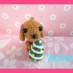 ミニチュアダックスフンド (イエロー) 伏せ ③ ストラップorバッグ