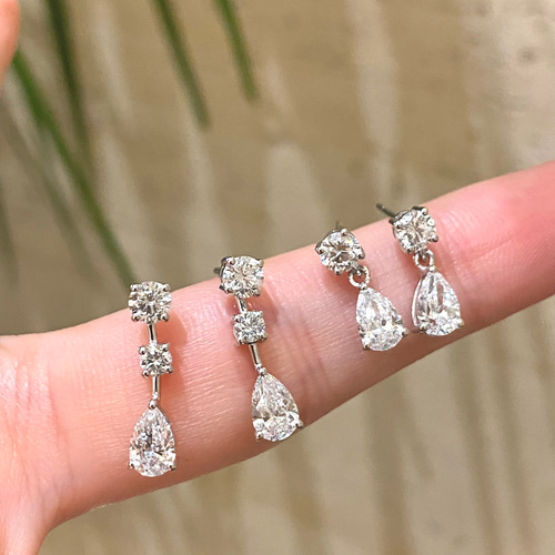 ラボグロウンダイヤモンドピアスPt950 2108 ピアス（スタッド・一粒