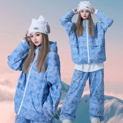 2026 スノボウェア 上下セット スパンコール 3L 裏起毛 レディース