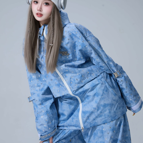 2026 スノボウェア 上下セット スパンコール 3L 裏起毛 レディース