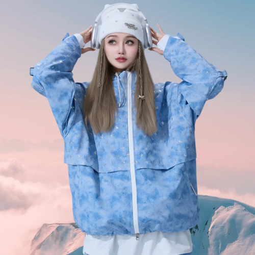 2026 スノボウェア 上下セット スパンコール 3L 裏起毛 レディース