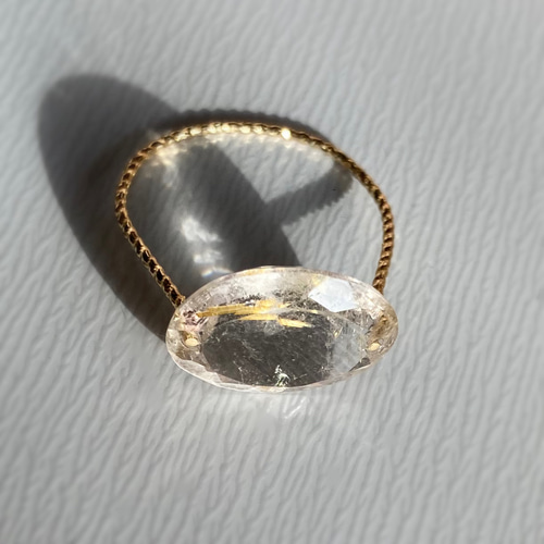 Prana candy gem ✴︎ゴールデンルチルクォーツ✴︎k14gfリング 指輪