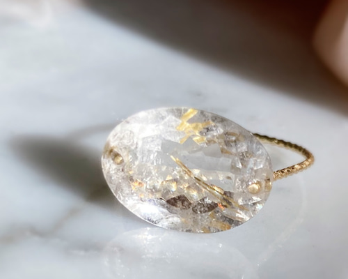 Prana candy gem ✴︎ゴールデンルチルクォーツ✴︎k14gfリング 指輪
