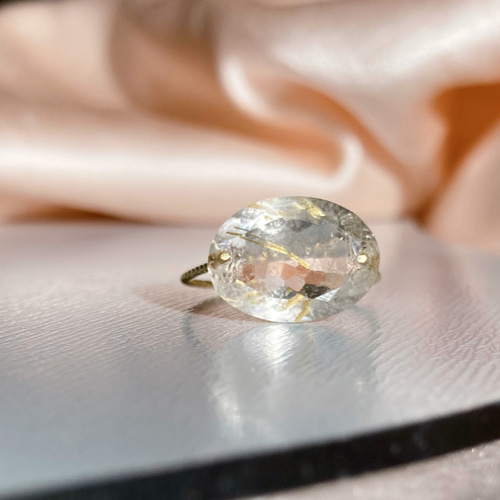 Prana candy gem ✴︎ゴールデンルチルクォーツ✴︎k14gfリング 指輪