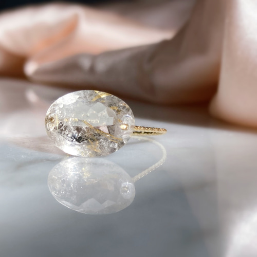 Prana candy gem ✴︎ゴールデンルチルクォーツ✴︎k14gfリング 指輪