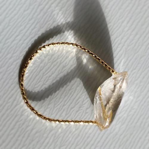 Prana candy gem ✴︎ゴールデンルチルクォーツ✴︎k14gfリング 指輪