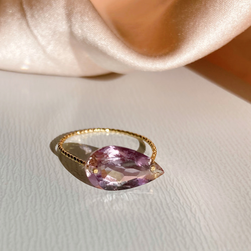 Prana candy gem ✴︎アメトリン✴︎k14gfリング ピアス（フック