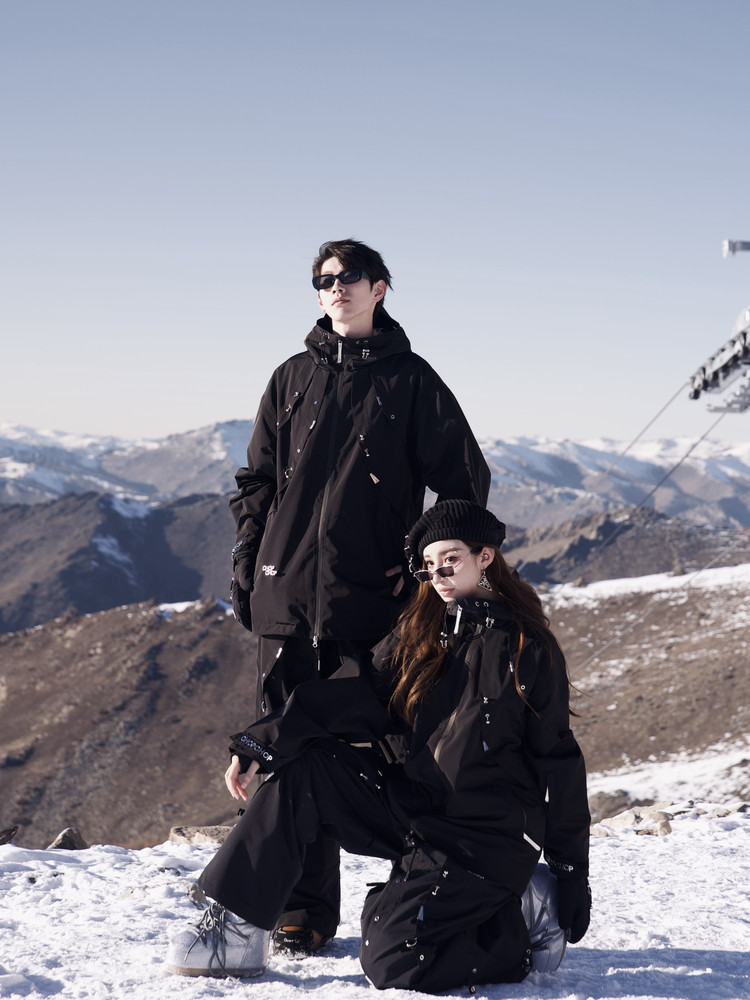 2026 スノボウェア 上下セット 黒 ブラック 3L 裏起毛 レディース メンズ ジャケット パンツ SK117