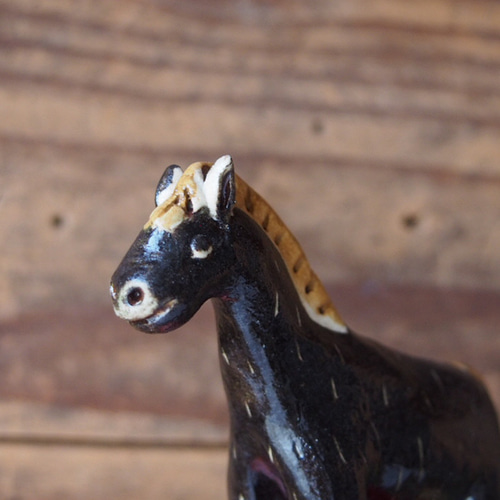 2026年 干支 午 馬 オブジェ だるまに乗る その他置物 studio claynote