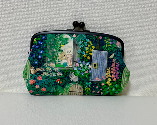 ひとめぼれ新作】yukiemon＊親子がま口ポーチ＊動物達のイングリッシュ