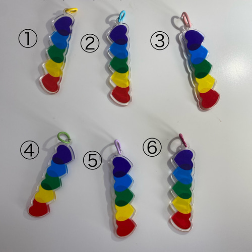 選んでつくるオリジナル】じゃらじゃらキーホルダー スマイル フラワー