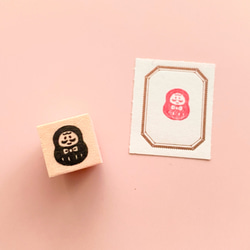 【1000】ラバースタンプ  タンゴ  タンゴ♪ ラバースタンプ(ゴム印はんこ)〈だるま〉縁起物 はんこ・スタンプ