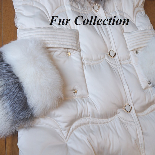 エレ派の最愛カラー、ウィンターホワイト☆2WAYフォックスファー付