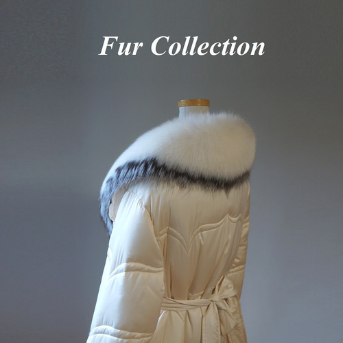 エレ派の最愛カラー、ウィンターホワイト☆2WAYフォックスファー付