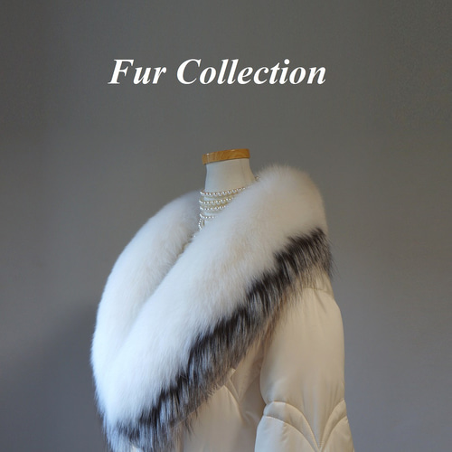 エレ派の最愛カラー、ウィンターホワイト☆2WAYフォックスファー付