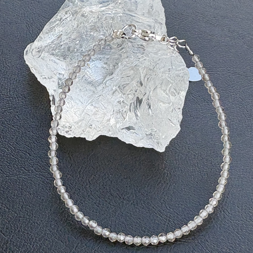 高品質ダイヤモンドファセットカット　スモーキークォーツ　水晶 スモーキークォーツ ファセットカットブレスレット✨️高品質天然石