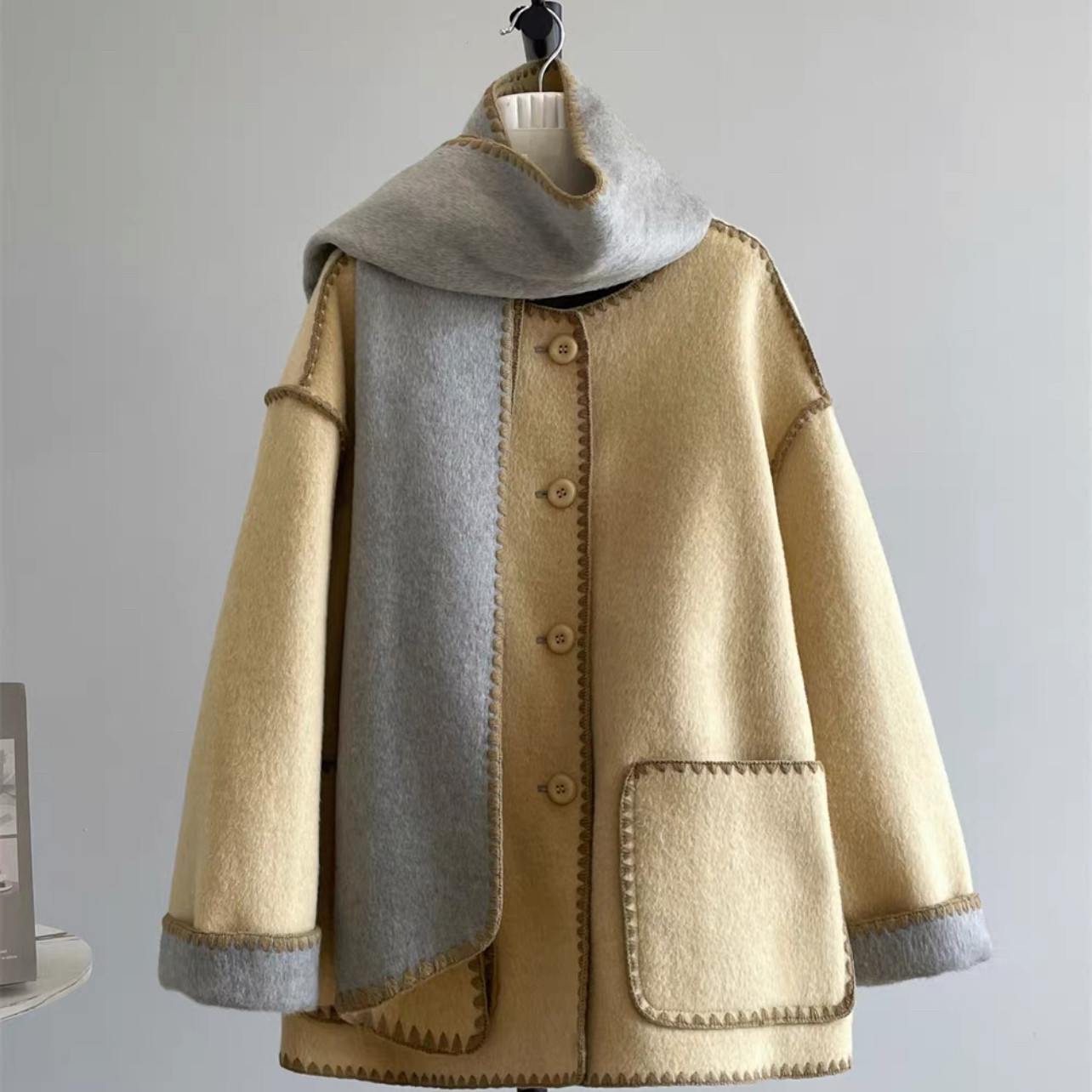 【冬支度新作】コート、レディース、 モコモコテディコート、厚手コート、秋冬コート、個性的、防寒対策