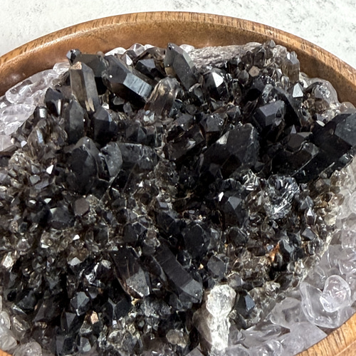 黒水晶（モリオン） クラスター 原石 ☆E9☆ その他家具 Shin Stone