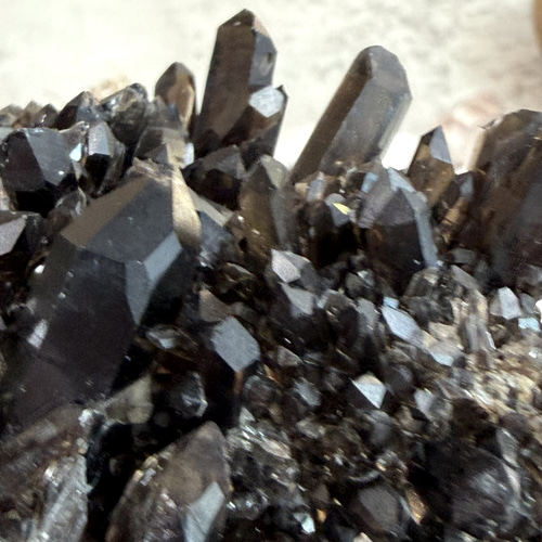 黒水晶（モリオン） クラスター 原石 ☆E9☆ その他家具 Shin Stone