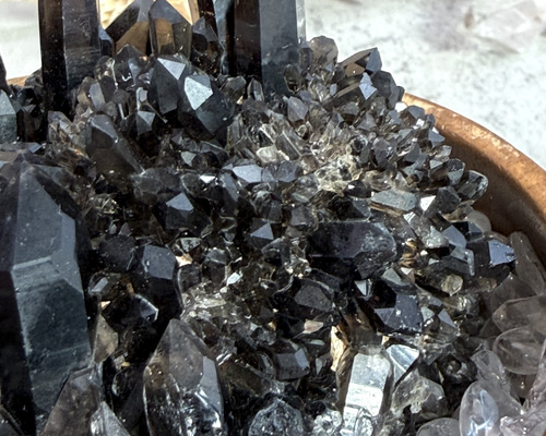 黒水晶（モリオン） クラスター 原石 ☆E9☆ その他家具 Shin Stone