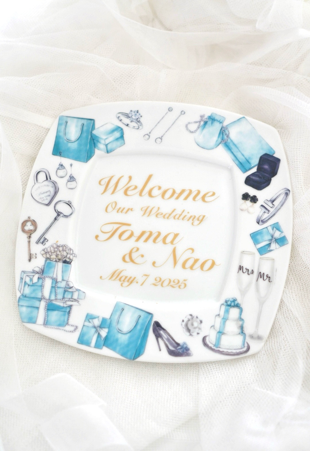 【名入れ可】ウェルカムプレート｜結婚式・ウェディング｜記念日ギフト・ポーセラーツ