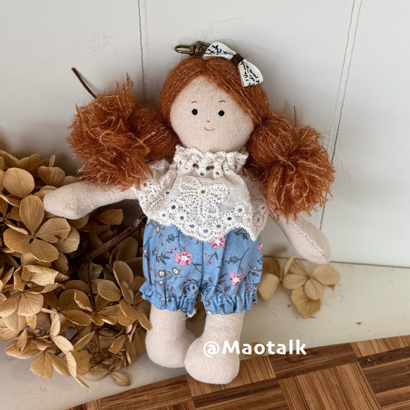 手作り 刺繍 布製 可爱いミニドール 人形 ぬいぐるみ バッグチャーム