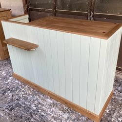 受注制作☆受付カウンターテーブル レジカウンター ホワイトシャビー