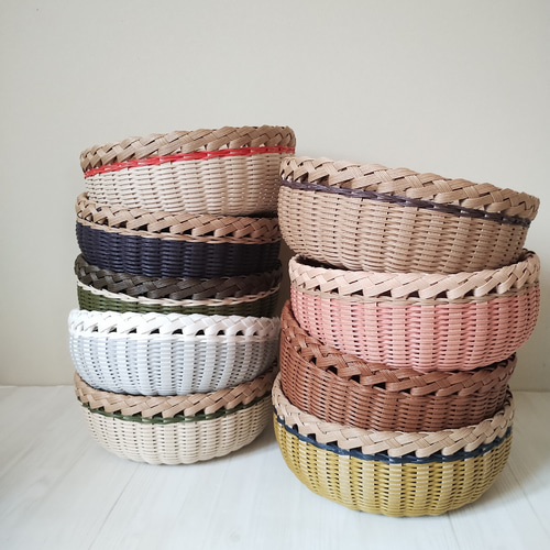 みかんかご お菓子かご 紙バンド クラフトバンド フリーボックス・小物