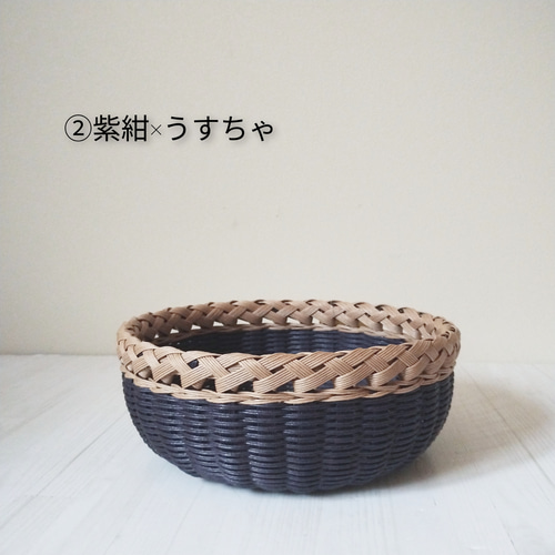 みかんかご お菓子かご 紙バンド クラフトバンド フリーボックス・小物