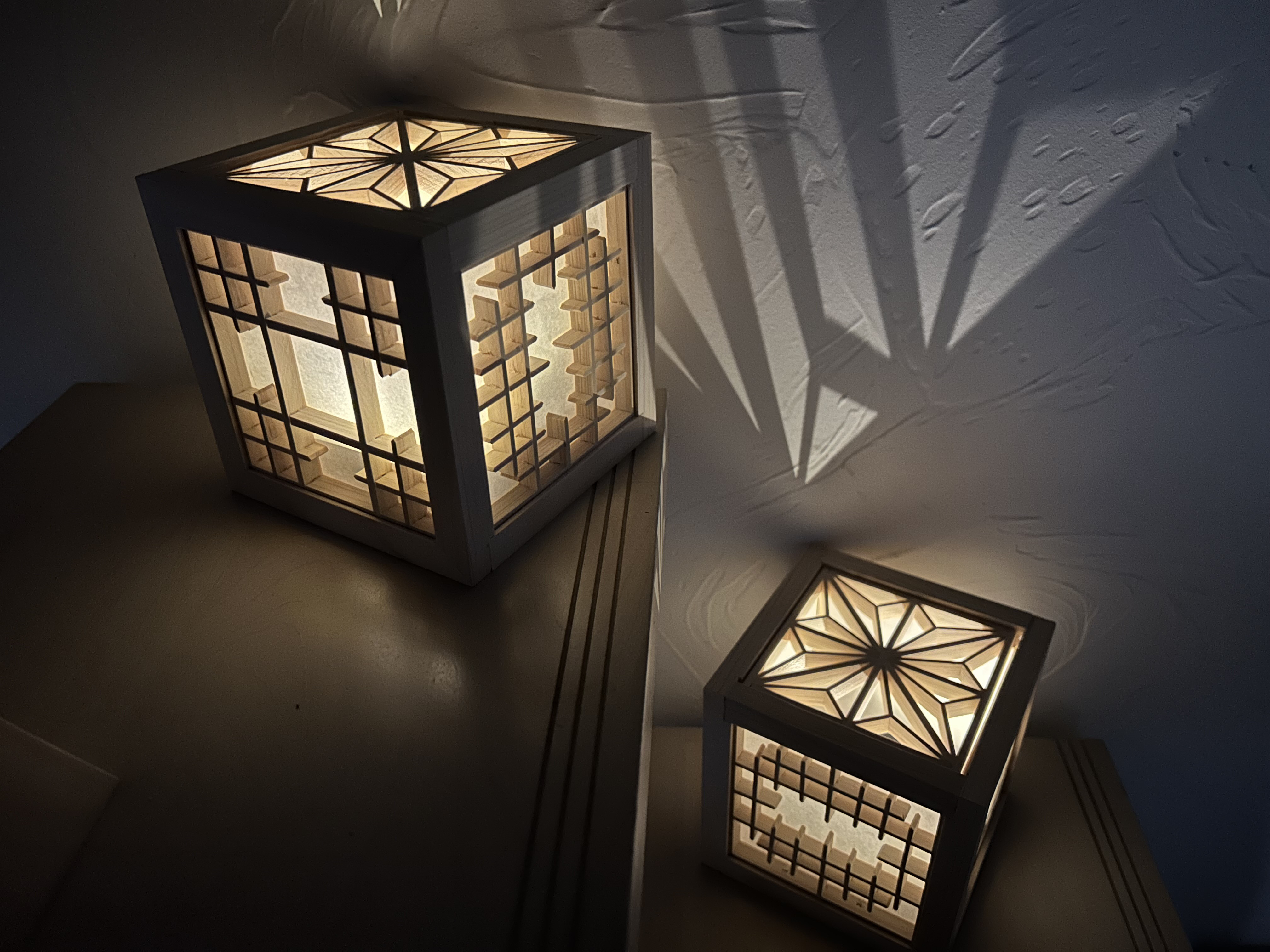 組子細工　麻の葉　ミニ行灯　影の演出　新春福袋　creema限定