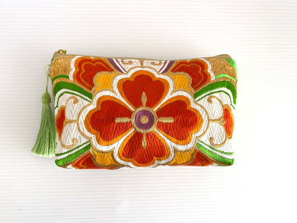 大人可愛いセレブポーチ帯リメイクポーチ化粧ポーチマルチポーチ着物