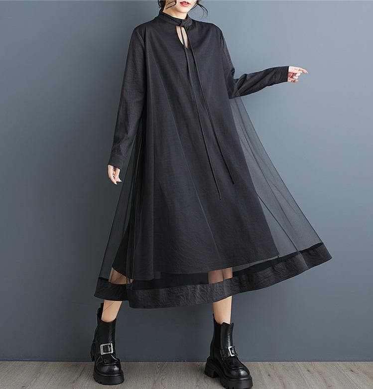 大きいサイズ ワンピース　シアー　レディース シアー　秋冬　春 新品 長袖