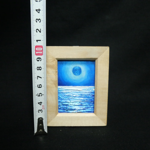 油絵 油彩 油彩画 絵 絵画 ミニ絵画【青い満月】 絵画 HR 通販