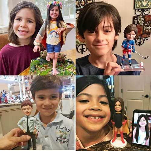 家族記念日 プレゼント 家族写真 記念品 オーダーメイド 似顔絵 人形