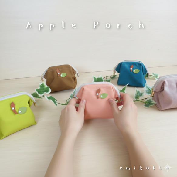 新品未使用 ラドロー　りんごポーチ 3d79550fe0142bdce8b7482a10e914