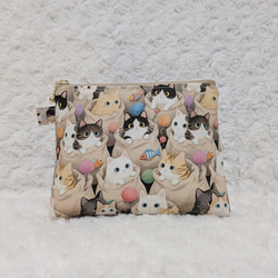 ぬいぐるみ テディベア 24cmファスナーポーチ バックインポーチ