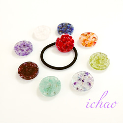 ☆新春特別価格☆選べる☆天然石の大きい円形ヘアゴム♪ 2枚目の画像