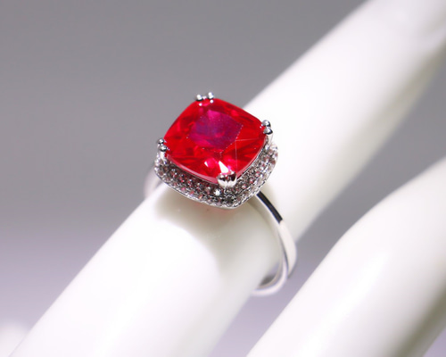 ルビー・ホワイトサファイア silver リング 指輪 11.5号 指輪・リング