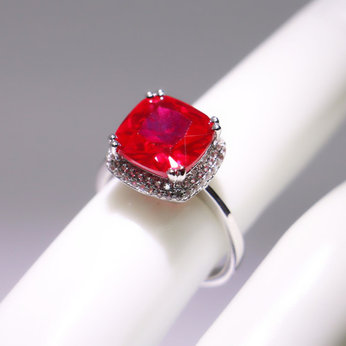 ルビー・ホワイトサファイア silver リング 指輪 11.5号 指輪・リング