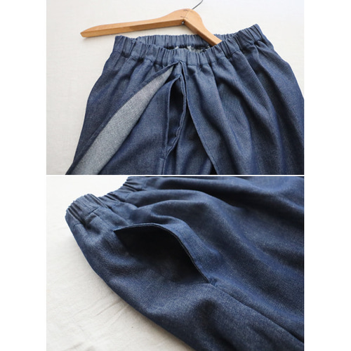 送料無料）初夏SALE 85cm丈 巻き ラップ スカート de パンツ