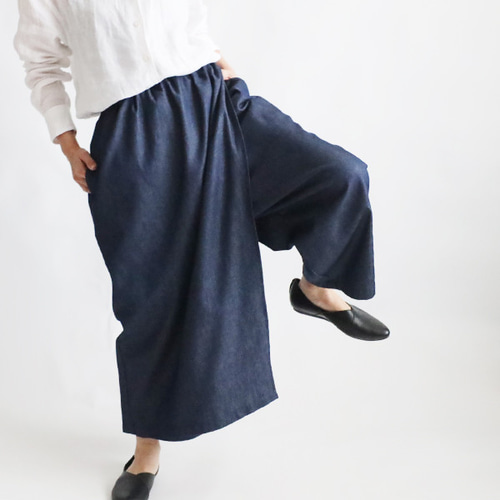 送料無料）初夏SALE 85cm丈 巻き ラップ スカート de パンツ